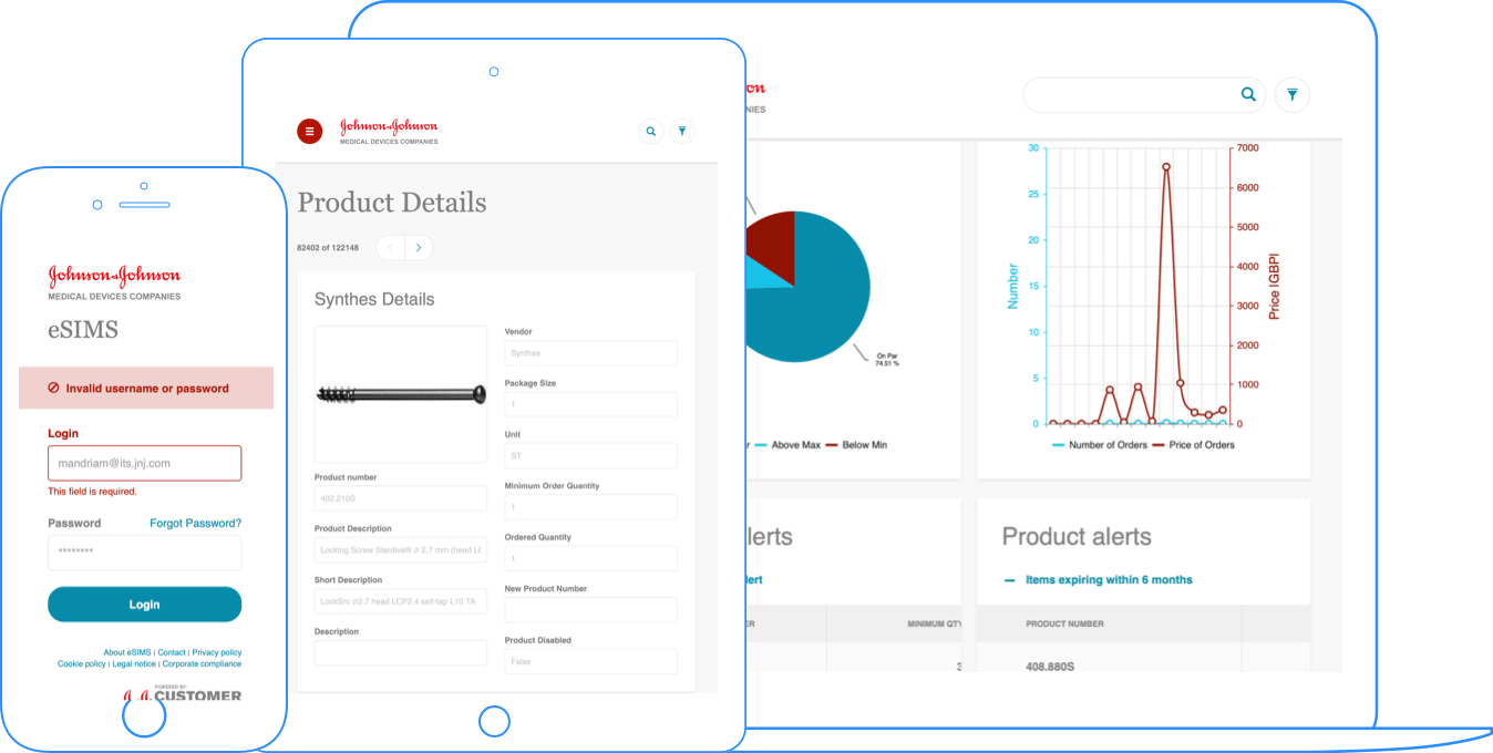 e-SIMS redesign took a complex data-driven website and presented them across a range of screen resolutions